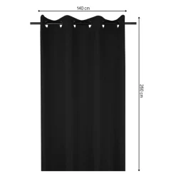 Zasłona gotowa czarna BEA 140x260 cm