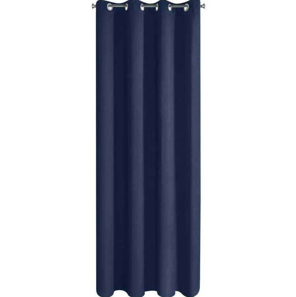 Zasłona gotowa 135x250 LOGAN granatowa