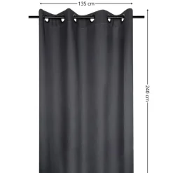 Zasłona izolacyjna NELSON 135x240 cm antracyt