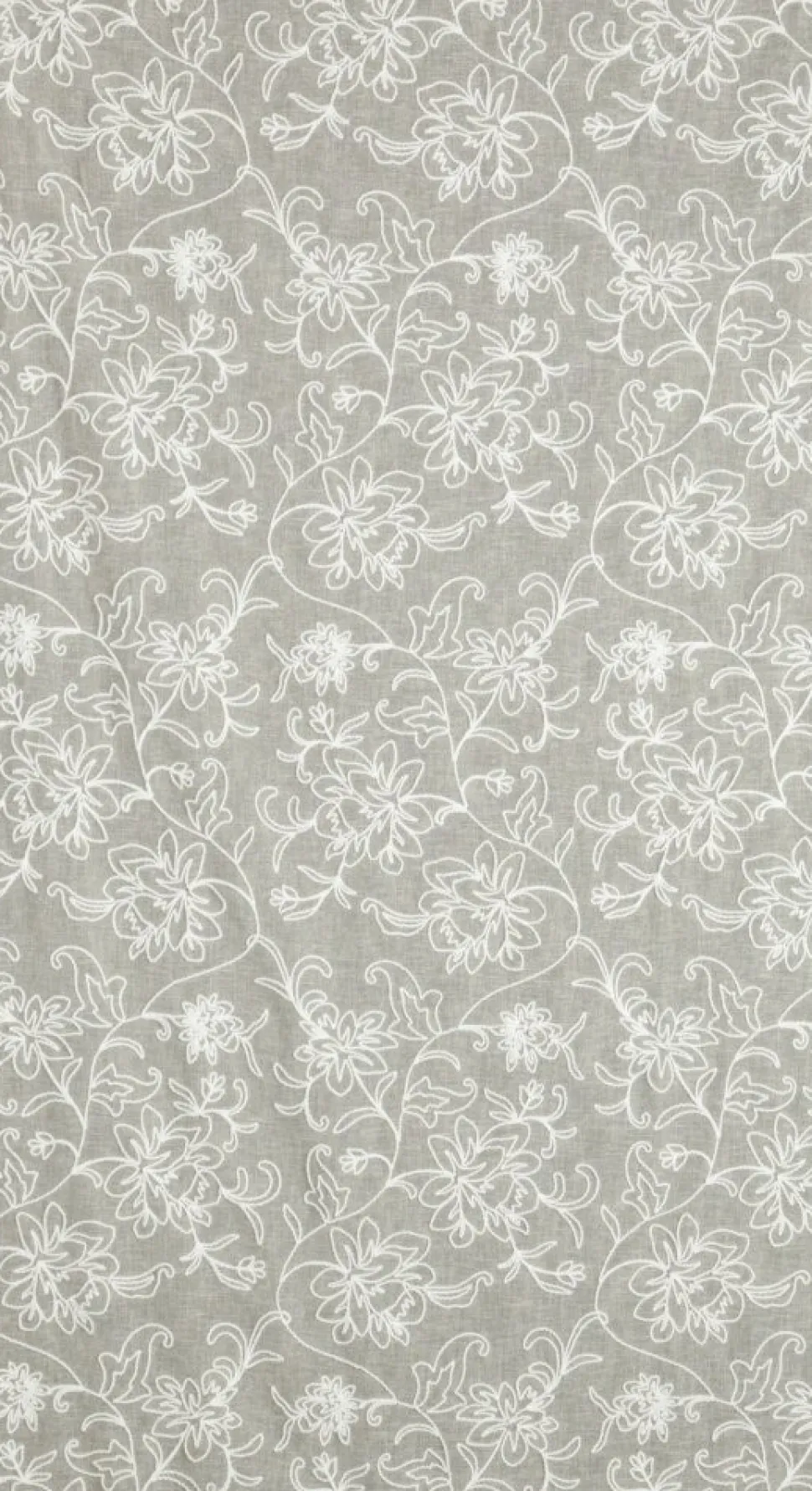 Zasłona LILY 140x250 cm beżowa haftowane kwiaty przelotki