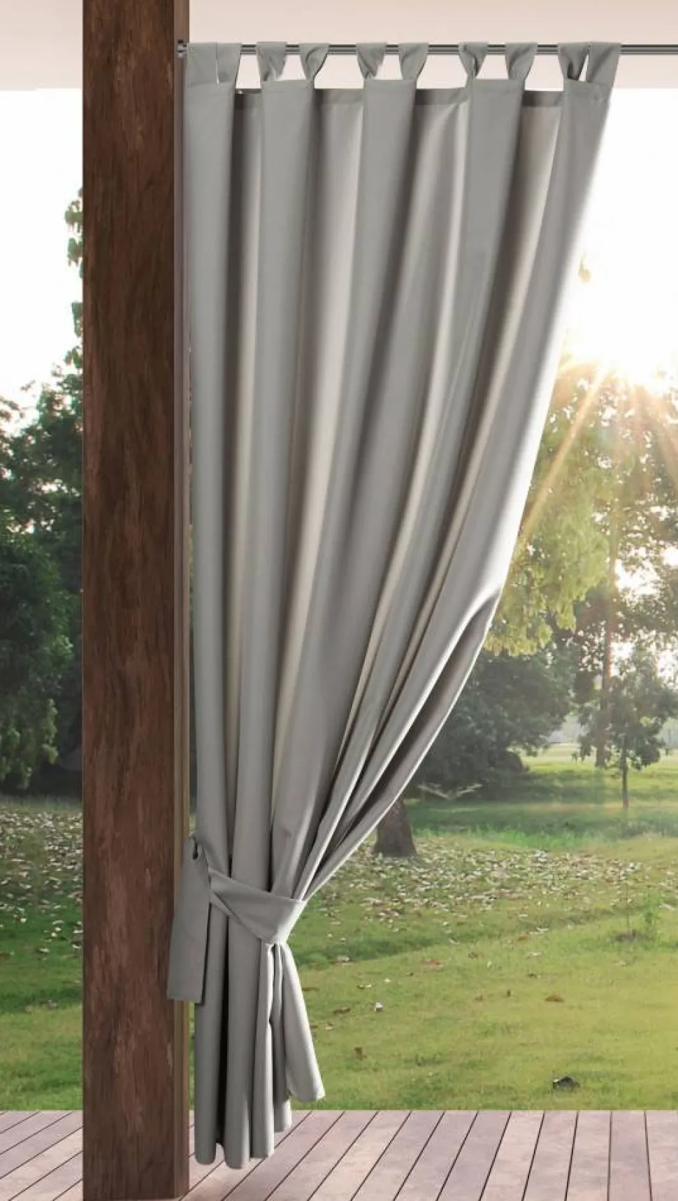 Zasłona ogrodowa 155cm x 200cm srebrna