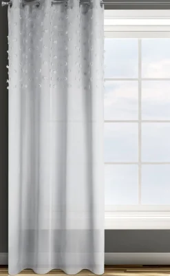 Zasłona STELLA srebro 140x250 przelotki