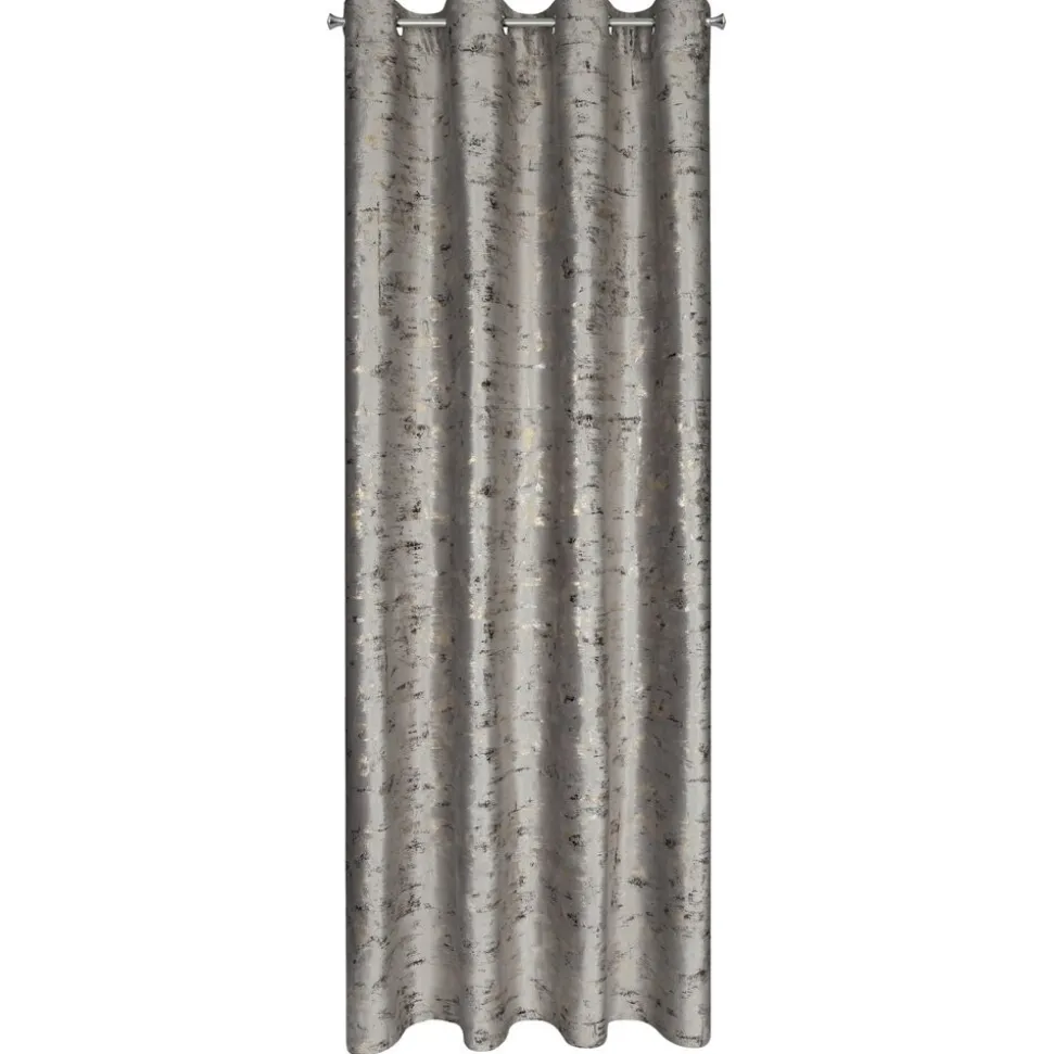 Zasłona TAMI 140x250 stalowa ze złotem