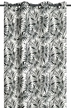 Zasłona ZIANA 140x260 czarne liście