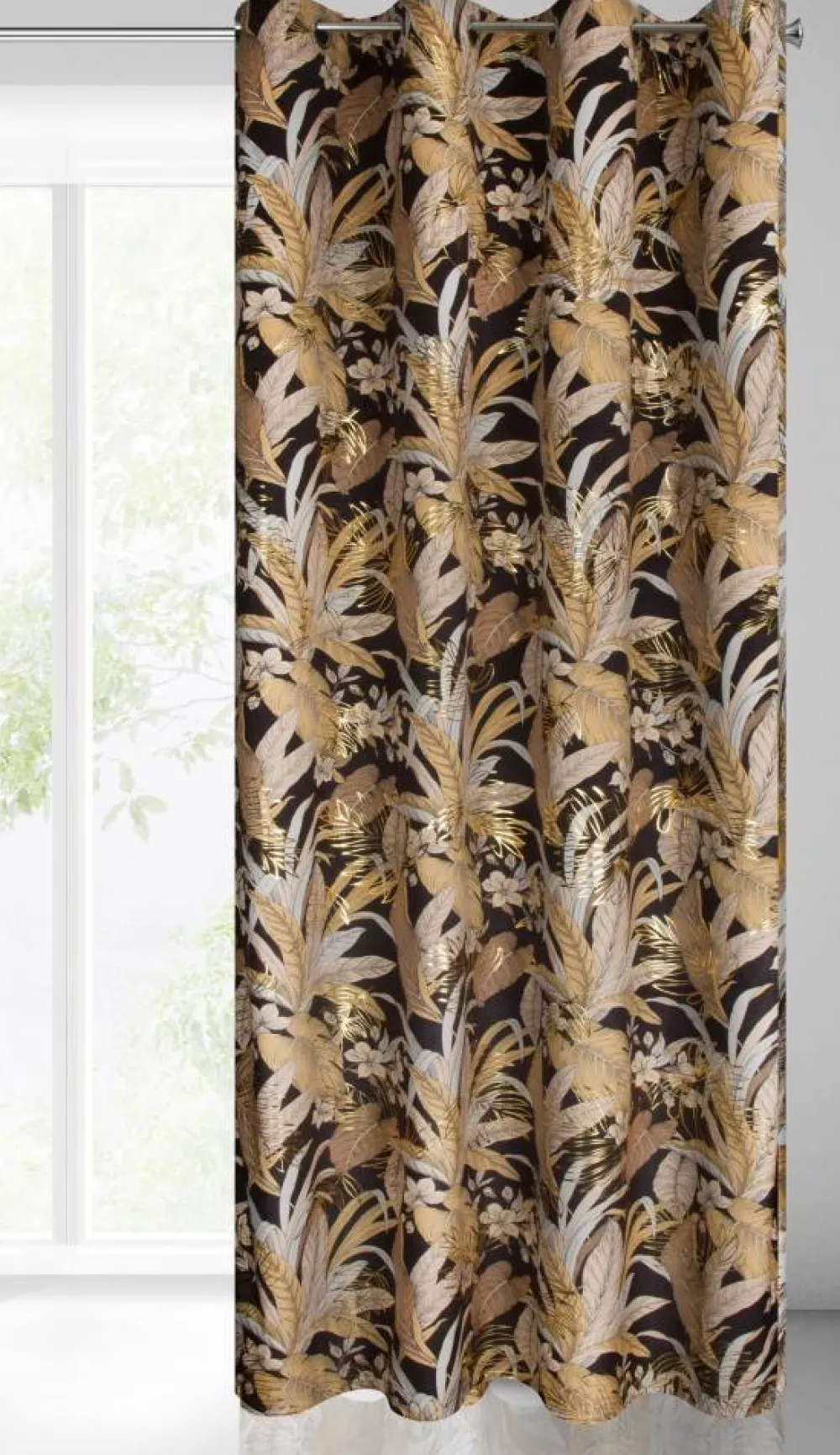 Zasłona ADEL 140x250 cm czarno złota * EUROFIRANY B.B. Choczyńscy Sp.J.