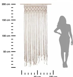 Zasłona bawełniana Makrama 90x200 cm * Atmosphera