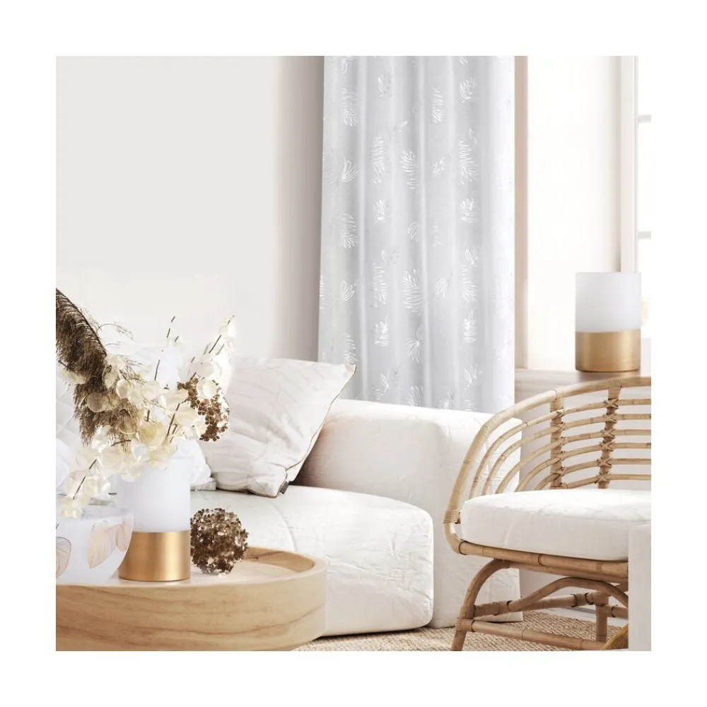 Zasłona CAPRI 140X250 biała liście * EUROFIRANY B.B. Choczyńscy Sp.J. Sale