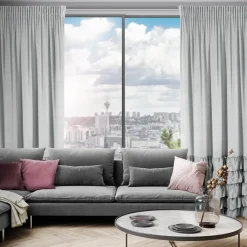 Zasłona DANI 140x270 srebrna falbany * EUROFIRANY B.B. Choczyńscy Sp.J. Discount