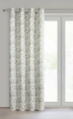 Zasłona gotowa LUCINA2 140x250 cm z lnem nadruk botaniczny * EUROFIRANY B.B. Choczyńscy Sp.J.