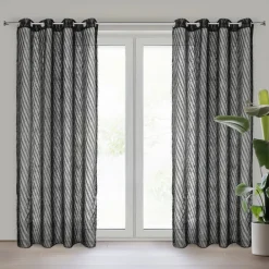 Zasłona LAUREL 140x250 czarna moherowe nici * EUROFIRANY B.B. Choczyńscy Sp.J. Clearance