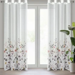Zasłona LAVIN 140x250 białe malowane kwiaty * EUROFIRANY B.B. Choczyńscy Sp.J. Sale