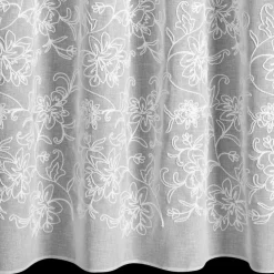 Zasłona LILY 140x250 cm biała haftowane kwiaty przelotki * EUROFIRANY B.B. Choczyńscy Sp.J. Online