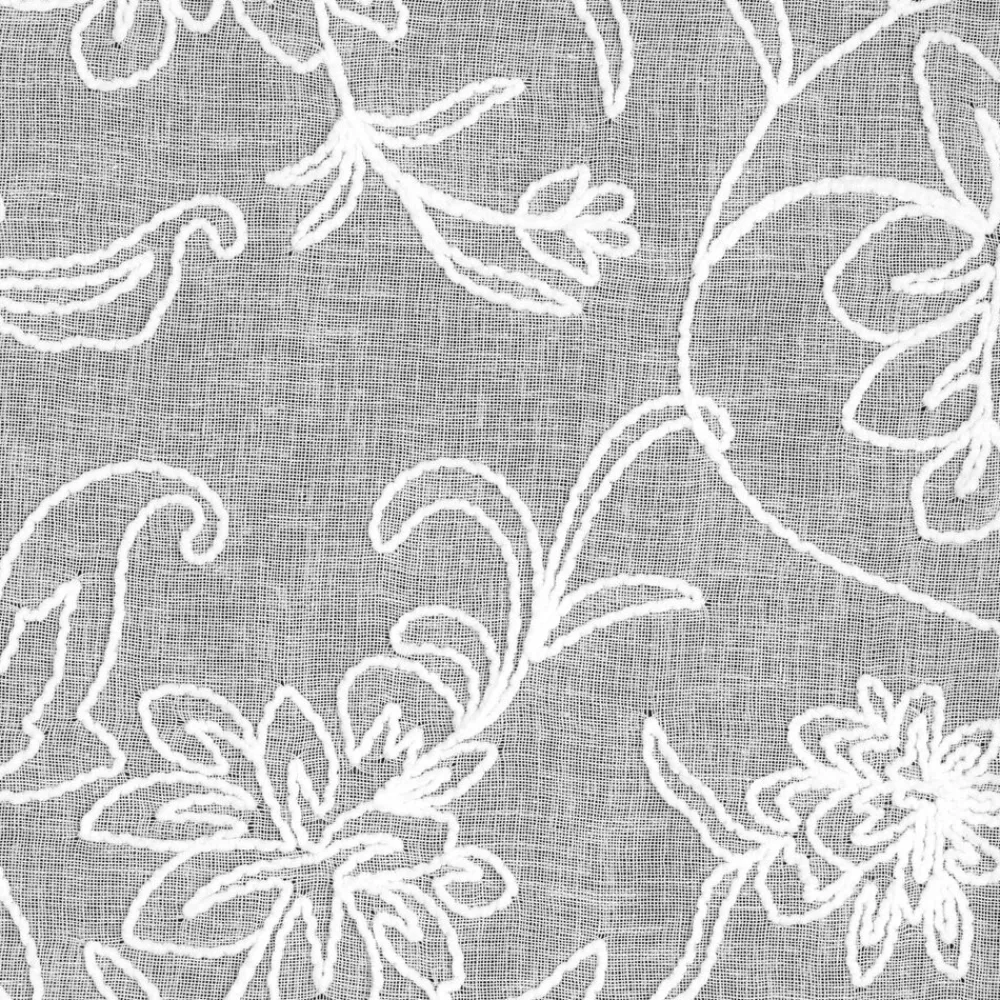 Zasłona LILY 140x250 cm biała haftowane kwiaty przelotki * EUROFIRANY B.B. Choczyńscy Sp.J. Online