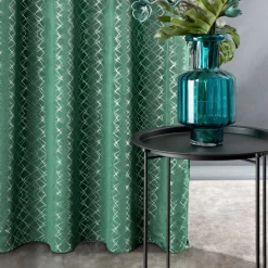 Zasłona MOLY 140x250 zielona srebrny nadruk * EUROFIRANY B.B. Choczyńscy Sp.J. Discount