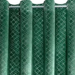 Zasłona MOLY 140x250 zielona srebrny nadruk * EUROFIRANY B.B. Choczyńscy Sp.J. Discount