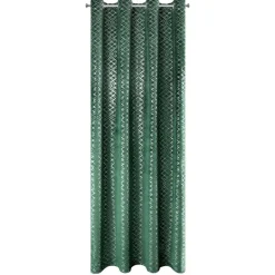 Zasłona MOLY 140x250 zielona srebrny nadruk * EUROFIRANY B.B. Choczyńscy Sp.J. Discount