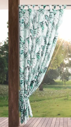 Zasłona ogrodowa 155x240cm biała zielone liście * EUROFIRANY B.B. Choczyńscy Sp.J. Sale