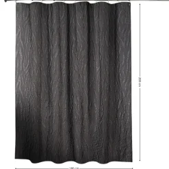 Zasłona prysznicowa ARUSHA 180x200 cm efekt zebry czarna * TENDANCE Best