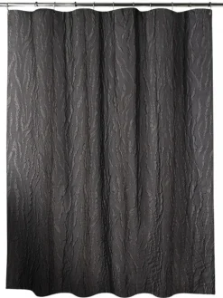 Zasłona prysznicowa ARUSHA 180x200 cm efekt zebry czarna * TENDANCE Best