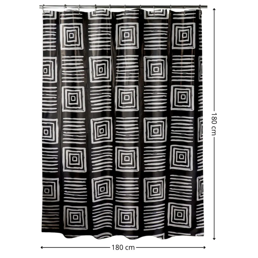 Zasłona prysznicowa Moussa 180x180 cm geo * TENDANCE Best