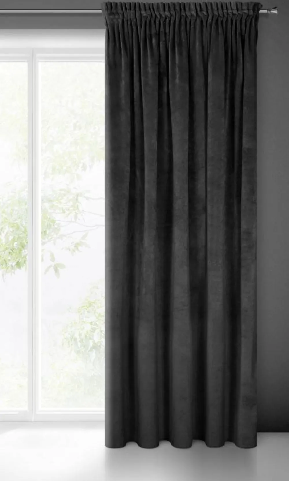 Zasłona VILLA gotowa na taśmie 140x270 cm czarna * EUROFIRANY B.B. Choczyńscy Sp.J. Clearance