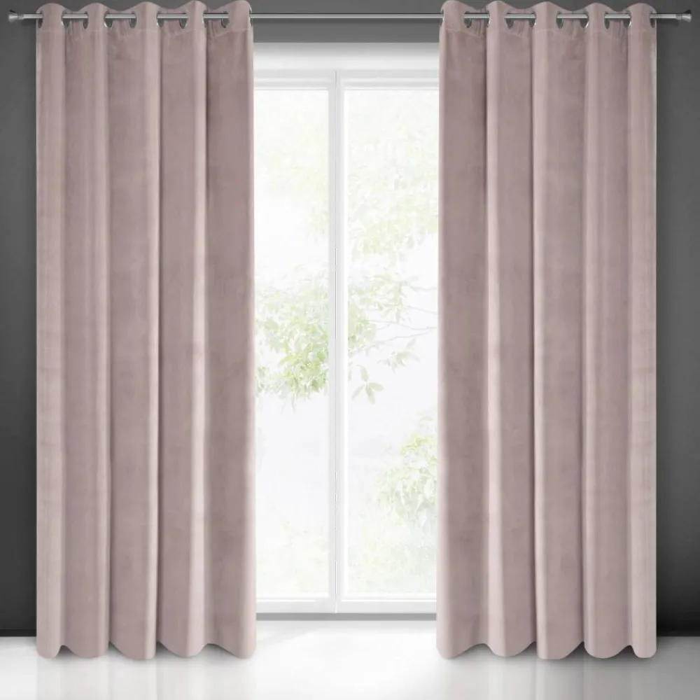 Zasłona VILLA gotowa 140x250 cm pudrowa * EUROFIRANY B.B. Choczyńscy Sp.J. Outlet