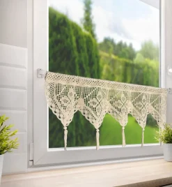 Zazdrostka MARTHA 30x150 beżowa koronkowa