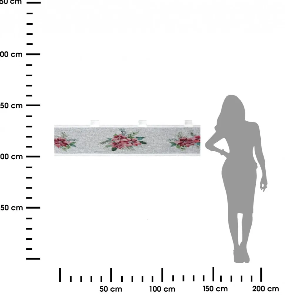 Zazdrostka świąteczna 30x150 cm biała
