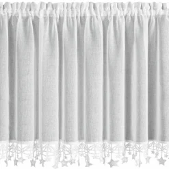 Zazdrostka świąteczna 90x150 cm biała gwiazdki