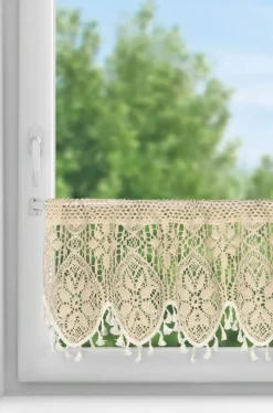 Zazdrostka MOLY 30x150 beżowa koronkowa * EUROFIRANY B.B. Choczyńscy Sp.J. New