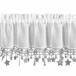Zazdrostka świąteczna 30x150 cm biała srebrne gwiazdki * EUROFIRANY B.B. Choczyńscy Sp.J. Clearance