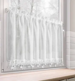 Zazdrostka świąteczna 60x150 cm biała gwiazdki * EUROFIRANY B.B. Choczyńscy Sp.J. Discount