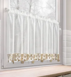 Zazdrostka świąteczna 60x150 cm biała złote gwiazdki * EUROFIRANY B.B. Choczyńscy Sp.J. Hot
