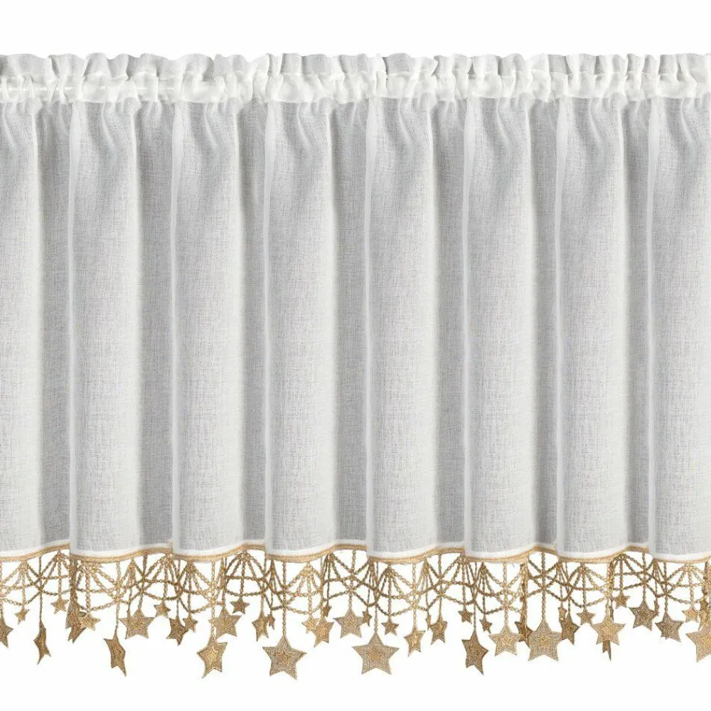 Zazdrostka świąteczna 60x150 cm biała złote gwiazdki * EUROFIRANY B.B. Choczyńscy Sp.J. Hot