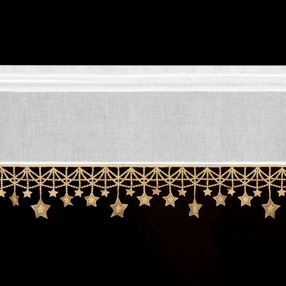 Zazdrostka świąteczna 60x150 cm biała złote gwiazdki * EUROFIRANY B.B. Choczyńscy Sp.J. Hot