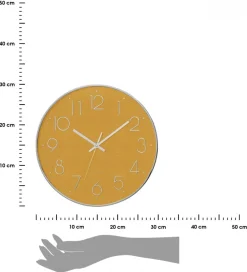 Zegar ścienny Laure 30 cm żółty