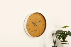 Zegar ścienny Laure 30 cm żółty