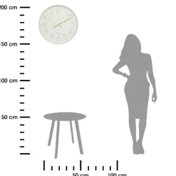 Zegar ścienny okragły 51cm biały Laure