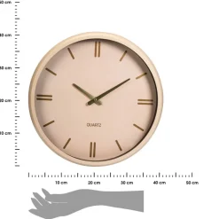 Zegar ścienny okrągły w kolorze kremowym 38 cm
