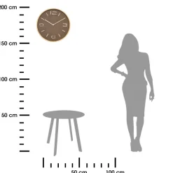 Zegar ścienny okragły 30cm brązowy Ellis * Atmosphera Clearance