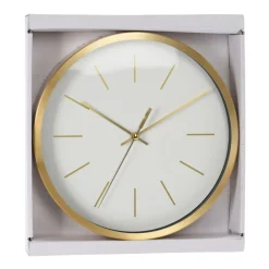 Zegar ścienny okrągły biało złoty 25 cm * H&S Decoration Sale