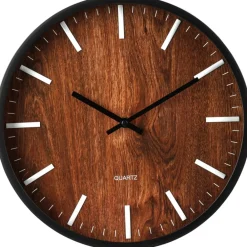 Zegar ścienny w imitacji drewna 30 cm * H&S Decoration Hot