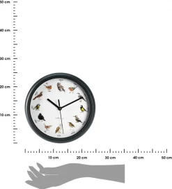 Zegar ścienny z dźwiękami ptaków 25 cm * H&S Decoration