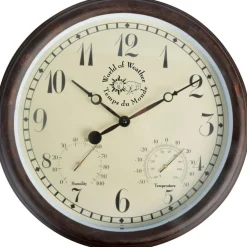 Zegar ścienny z termo i higrometrem 38cm * Esschert Design Online
