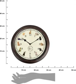 Zegar z odgłosami kotów Ścienny 30 cm * Esschert Design New