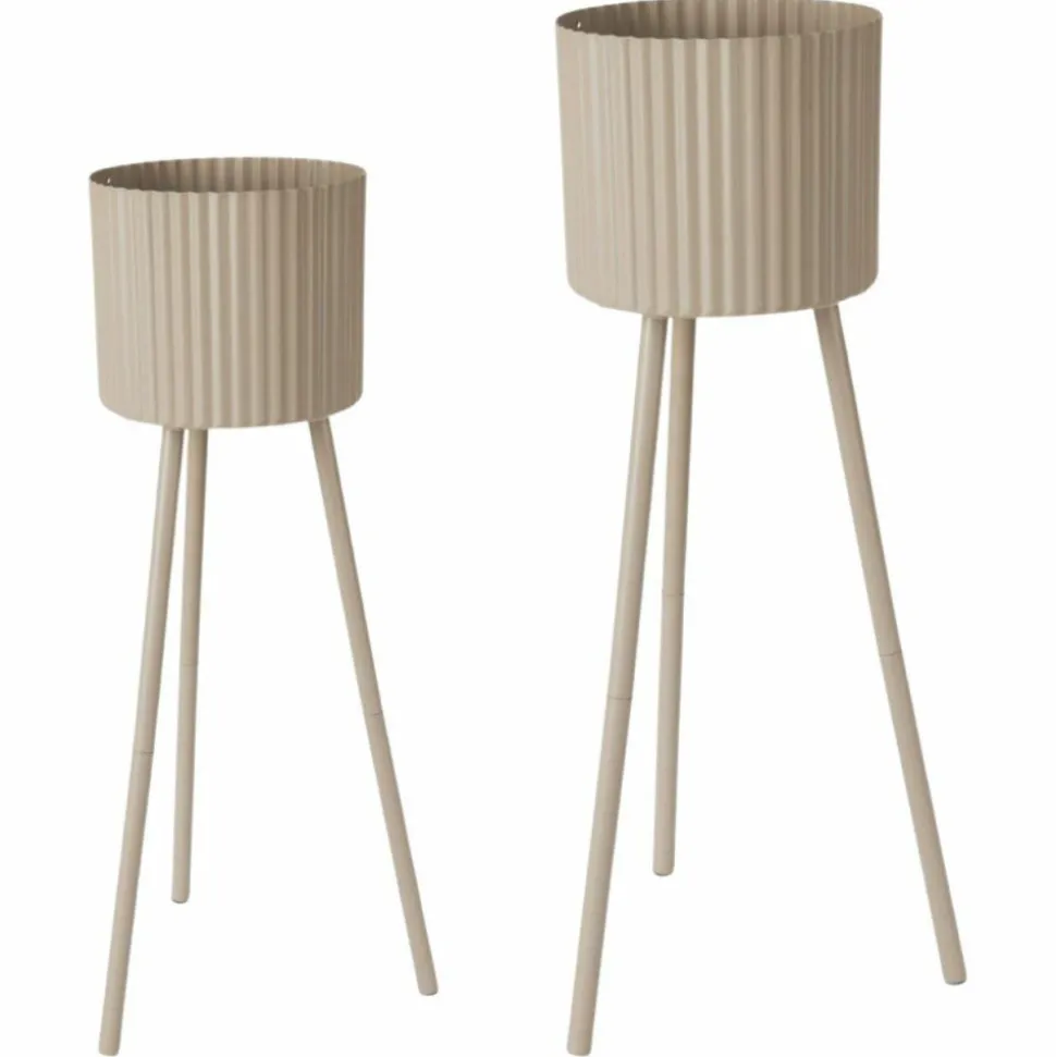 Zestaw 2 donic na stojakach Nordic Bloom Taupe