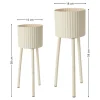 Zestaw 2 donic na stojakach Nordic Bloom White