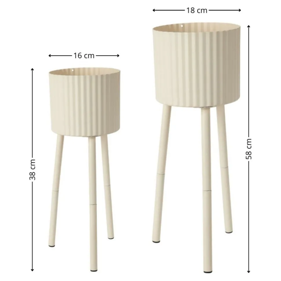 Zestaw 2 donic na stojakach Nordic Bloom White