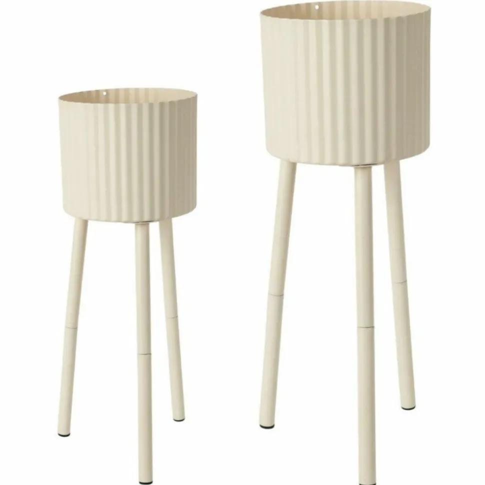 Zestaw 2 donic na stojakach Nordic Bloom White