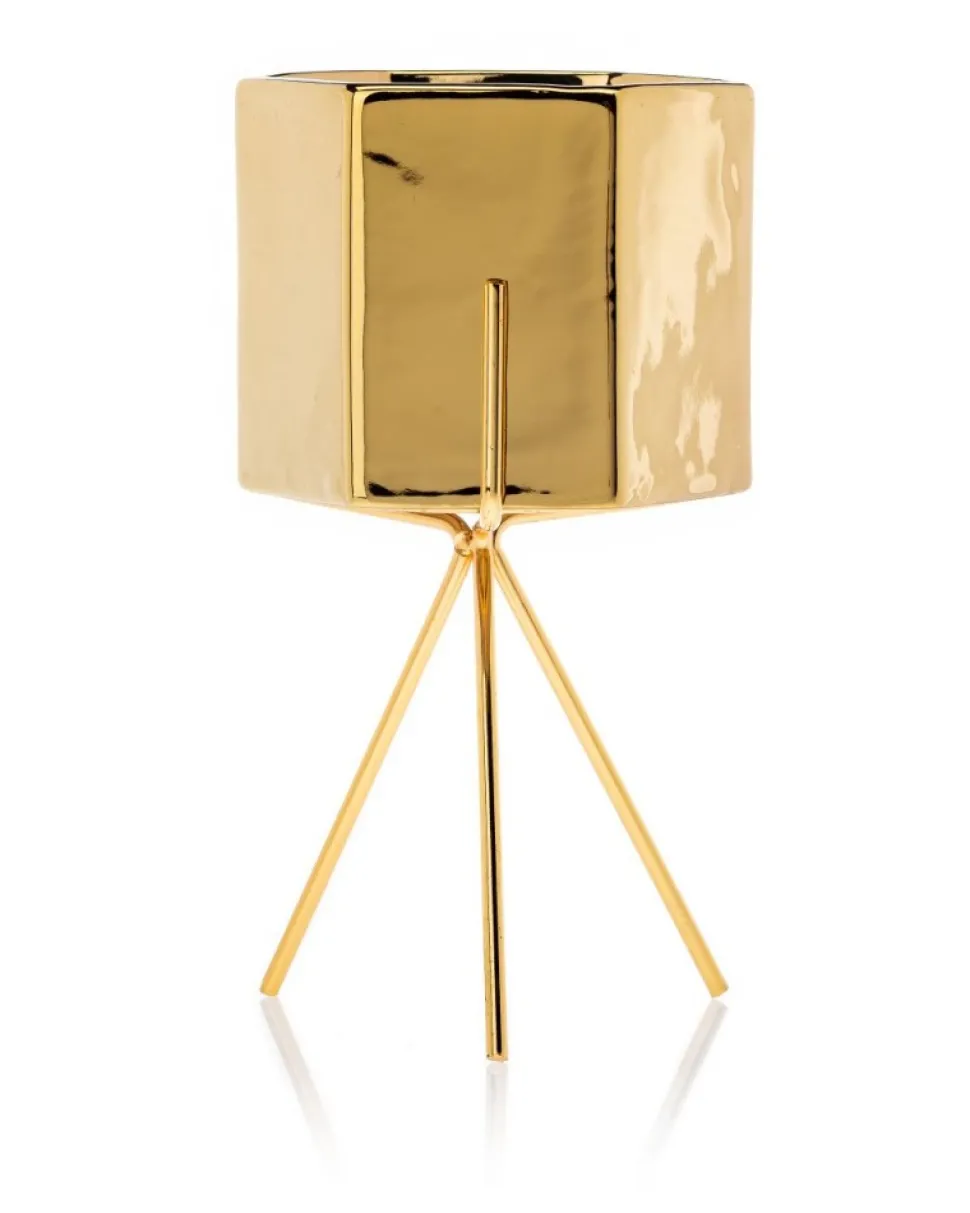 Zestaw 3 doniczek Sashi Gold